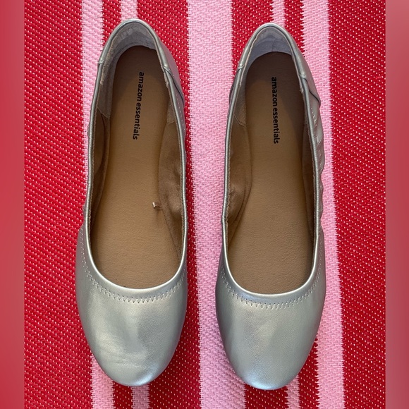 Silver Ballet Flats - Picture 2 of 6